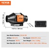 image:imageVEVOR Inline Duct Fan 6Inch 402 CFM with Temperature Humidity Controller Quiet ECMotor Ventilation Exhaust Fan for Cooling Booster Grow Tents Hydroponics4 Inch