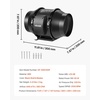 image:imageVEVOR Inline Duct Fan 8Inch 750 CFM with Variable Speed Controller Quiet ACMotor Ventilation Exhaust Fan for Cooling Booster Grow Tents Hydroponics6 Inline Fan