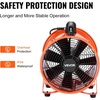 image:imageVEVOR Portable Ventilator with Hose 2 Speed 12 Inch Utility Blower Exhaust Fan with 33ft Flexible Duct 367W 2894CFM High Velocity Industrial Air Mover for Extraction and Ventilation2Speed  Combo 10 Inch Fan and 33ft Hose