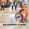 image:imageVEVOR Portable Ventilator with Hose 2 Speed 12 Inch Utility Blower Exhaust Fan with 33ft Flexible Duct 367W 2894CFM High Velocity Industrial Air Mover for Extraction and Ventilation2Speed  Combo 10 Inch Fan and 33ft Hose