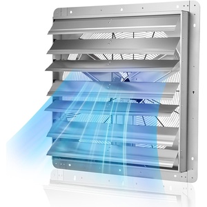 image:imageVEVOR 12 Shutter Exhaust Fan Highspeed 1000 CFM Aluminum Wall Mount Attic Fan with ACmotor Ventilation and Cooling for Greenhouses Garages Sheds Shops FCC30 Inch