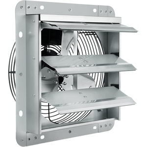 image:imageVEVOR 12 Shutter Exhaust Fan Highspeed 1000 CFM Aluminum Wall Mount Attic Fan with ACmotor Ventilation and Cooling for Greenhouses Garages Sheds Shops FCC10 Inch