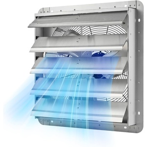 image:imageVEVOR 12 Shutter Exhaust Fan Highspeed 1000 CFM Aluminum Wall Mount Attic Fan with ACmotor Ventilation and Cooling for Greenhouses Garages Sheds Shops FCC20 Inch