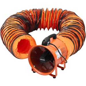 image:imageVEVOR Portable Ventilator with Hose 2 Speed 12 Inch Utility Blower Exhaust Fan with 33ft Flexible Duct 367W 2894CFM High Velocity Industrial Air Mover for Extraction and Ventilation2Speed  Combo 12 Inch Fan and 16ft Hose