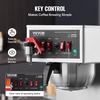 image:imageVEVOR 12 Cups Commercial Drip Coffee Maker Coffee Maker Machine with 3 Glass Carafes and 3 Warmer Plates Stainless Steel Pour Over Coffee Brewer with Auto Water Intake for Restaurant Office Cafe3 Warmer Plates  Auto Water Intake Yes