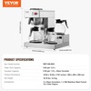 image:imageVEVOR 12 Cups Commercial Drip Coffee Maker Coffee Maker Machine with 3 Glass Carafes and 3 Warmer Plates Stainless Steel Pour Over Coffee Brewer with Auto Water Intake for Restaurant Office Cafe3 Warmer Plates  Auto Water Intake No