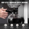 image:imageVEVOR 12 Cups Commercial Drip Coffee Maker Coffee Maker Machine with 3 Glass Carafes and 3 Warmer Plates Stainless Steel Pour Over Coffee Brewer with Auto Water Intake for Restaurant Office Cafe3 Warmer Plates  Auto Water Intake No