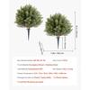 image:imageVEVOR 2 Pcs 20 Artificial Plant Topiary Ball Faux Boxwood Balls with 2 LED Light String AllYear Green Faux Plant Decorative Balls for Backyard BalconyGarden Wedding and Home Dcor16 Inchground Spike