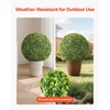 image:imageVEVOR 2 Pcs 20 Artificial Plant Topiary Ball Faux Boxwood Balls with 2 LED Light String AllYear Green Faux Plant Decorative Balls for Backyard BalconyGarden Wedding and Home Dcor23inchball
