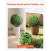 image:imageVEVOR 2 Pcs 20 Artificial Plant Topiary Ball Faux Boxwood Balls with 2 LED Light String AllYear Green Faux Plant Decorative Balls for Backyard BalconyGarden Wedding and Home Dcor22 Inchground Spike