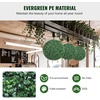 image:imageVEVOR 2 Pcs 20 Artificial Plant Topiary Ball Faux Boxwood Balls with 2 LED Light String AllYear Green Faux Plant Decorative Balls for Backyard BalconyGarden Wedding and Home Dcor16 Inchball