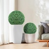 image:imageVEVOR 2 Pcs 20 Artificial Plant Topiary Ball Faux Boxwood Balls with 2 LED Light String AllYear Green Faux Plant Decorative Balls for Backyard BalconyGarden Wedding and Home Dcor16 Inchball