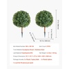 image:imageVEVOR 2 Pcs 20 Artificial Plant Topiary Ball Faux Boxwood Balls with 2 LED Light String AllYear Green Faux Plant Decorative Balls for Backyard BalconyGarden Wedding and Home Dcor27 Inchground Spike