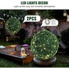image:imageVEVOR 2 Pcs 20 Artificial Plant Topiary Ball Faux Boxwood Balls with 2 LED Light String AllYear Green Faux Plant Decorative Balls for Backyard BalconyGarden Wedding and Home Dcor20 Inchball