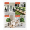 image:imageVEVOR 2 Pcs 20 Artificial Plant Topiary Ball Faux Boxwood Balls with 2 LED Light String AllYear Green Faux Plant Decorative Balls for Backyard BalconyGarden Wedding and Home Dcor27 Inchground Spike