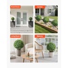 image:imageVEVOR 2 Pcs 20 Artificial Plant Topiary Ball Faux Boxwood Balls with 2 LED Light String AllYear Green Faux Plant Decorative Balls for Backyard BalconyGarden Wedding and Home Dcor22 Inchground Spike