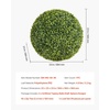 image:imageVEVOR 2 Pcs 20 Artificial Plant Topiary Ball Faux Boxwood Balls with 2 LED Light String AllYear Green Faux Plant Decorative Balls for Backyard BalconyGarden Wedding and Home Dcor23inchball