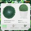 image:imageVEVOR 2 Pcs 20 Artificial Plant Topiary Ball Faux Boxwood Balls with 2 LED Light String AllYear Green Faux Plant Decorative Balls for Backyard BalconyGarden Wedding and Home Dcor20 Inchball