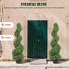image:imageVEVOR Artificial Boxwood Spiral Topiary Trees 3ft Tall 2 Pieces Faux Plant Outdoor AllYear Green Fake Plant with Replaceable Leaves for DecorativeIndoorPorchGarden3ft
