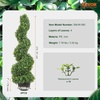 image:imageVEVOR Artificial Boxwood Spiral Topiary Trees 3ft Tall 2 Pieces Faux Plant Outdoor AllYear Green Fake Plant with Replaceable Leaves for DecorativeIndoorPorchGarden3ft