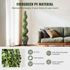 image:imageVEVOR Artificial Boxwood Spiral Topiary Trees 3ft Tall 2 Pieces Faux Plant Outdoor AllYear Green Fake Plant with Replaceable Leaves for DecorativeIndoorPorchGarden5ft