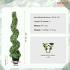 image:imageVEVOR Artificial Boxwood Spiral Topiary Trees 3ft Tall 2 Pieces Faux Plant Outdoor AllYear Green Fake Plant with Replaceable Leaves for DecorativeIndoorPorchGarden4ft