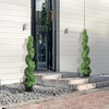 image:imageVEVOR Artificial Boxwood Spiral Topiary Trees 3ft Tall 2 Pieces Faux Plant Outdoor AllYear Green Fake Plant with Replaceable Leaves for DecorativeIndoorPorchGarden4ft