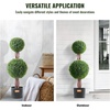 image:imageVEVOR Artificial Boxwood Topiary Tree 48 inch Tall 2 Pieces Triple BallShaped Faux Topiary Tree Green Faux Plant with Replaceable Leaves amp Pot for Decorative IndoorOutdoorHomeOffice2tier