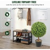 image:imageVEVOR Artificial Boxwood Topiary Tree 48 inch Tall 2 Pieces Triple BallShaped Faux Topiary Tree Green Faux Plant with Replaceable Leaves amp Pot for Decorative IndoorOutdoorHomeOffice1tier