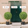image:imageVEVOR Artificial Boxwood Topiary Tree 48 inch Tall 2 Pieces Triple BallShaped Faux Topiary Tree Green Faux Plant with Replaceable Leaves amp Pot for Decorative IndoorOutdoorHomeOffice1tier