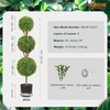 image:imageVEVOR Artificial Boxwood Topiary Tree 48 inch Tall 2 Pieces Triple BallShaped Faux Topiary Tree Green Faux Plant with Replaceable Leaves amp Pot for Decorative IndoorOutdoorHomeOffice3tier