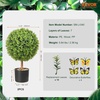 image:imageVEVOR Artificial Boxwood Topiary Tree 48 inch Tall 2 Pieces Triple BallShaped Faux Topiary Tree Green Faux Plant with Replaceable Leaves amp Pot for Decorative IndoorOutdoorHomeOffice1tier