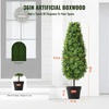 image:imageVEVOR Artificial Boxwood Topiary Tree 48 inch Tall 2 Pieces Triple BallShaped Faux Topiary Tree Green Faux Plant with Replaceable Leaves amp Pot for Decorative IndoorOutdoorHomeOfficeTowershaped