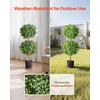 image:imageVEVOR Artificial Boxwood Topiary Tree 48 inch Tall 2 Pieces Triple BallShaped Faux Topiary Tree Green Faux Plant with Replaceable Leaves amp Pot for Decorative IndoorOutdoorHomeOfficeDouble Ball New