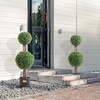 image:imageVEVOR Artificial Boxwood Topiary Tree 48 inch Tall 2 Pieces Triple BallShaped Faux Topiary Tree Green Faux Plant with Replaceable Leaves amp Pot for Decorative IndoorOutdoorHomeOffice2tier