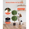 image:imageVEVOR Artificial Boxwood Topiary Tree 48 inch Tall 2 Pieces Triple BallShaped Faux Topiary Tree Green Faux Plant with Replaceable Leaves amp Pot for Decorative IndoorOutdoorHomeOfficeDouble Ball New