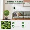 image:imageVEVOR Artificial Boxwood Topiary Tree 48 inch Tall 2 Pieces Triple BallShaped Faux Topiary Tree Green Faux Plant with Replaceable Leaves amp Pot for Decorative IndoorOutdoorHomeOffice1tier