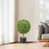image:imageVEVOR Artificial Boxwood Topiary Tree 48 inch Tall 2 Pieces Triple BallShaped Faux Topiary Tree Green Faux Plant with Replaceable Leaves amp Pot for Decorative IndoorOutdoorHomeOffice1tier