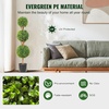 image:imageVEVOR Artificial Boxwood Topiary Tree 48 inch Tall 2 Pieces Triple BallShaped Faux Topiary Tree Green Faux Plant with Replaceable Leaves amp Pot for Decorative IndoorOutdoorHomeOffice3tier