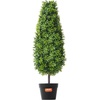 image:imageVEVOR Artificial Boxwood Topiary Tree 48 inch Tall 2 Pieces Triple BallShaped Faux Topiary Tree Green Faux Plant with Replaceable Leaves amp Pot for Decorative IndoorOutdoorHomeOfficeTowershaped