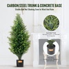 image:imageVEVOR Artificial Topiary Cedar Tree 48 inch Tall 2 Pieces with Extra Leaves amp Pot Faux Evergreen Fake Pine Cypress Trees Plant UV Rated Artificial Greenery Set for Home Decor IndoorOutdoor3ft