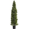 image:imageVEVOR Artificial Topiary Cedar Tree 48 inch Tall 2 Pieces with Extra Leaves amp Pot Faux Evergreen Fake Pine Cypress Trees Plant UV Rated Artificial Greenery Set for Home Decor IndoorOutdoor5FT