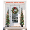 image:imageVEVOR Artificial Topiary Cedar Tree 48 inch Tall 2 Pieces with Extra Leaves amp Pot Faux Evergreen Fake Pine Cypress Trees Plant UV Rated Artificial Greenery Set for Home Decor IndoorOutdoor5FT