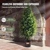 image:imageVEVOR Artificial Topiary Cedar Tree 48 inch Tall 2 Pieces with Extra Leaves amp Pot Faux Evergreen Fake Pine Cypress Trees Plant UV Rated Artificial Greenery Set for Home Decor IndoorOutdoor3ft