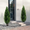 image:imageVEVOR Artificial Topiary Cedar Tree 48 inch Tall 2 Pieces with Extra Leaves amp Pot Faux Evergreen Fake Pine Cypress Trees Plant UV Rated Artificial Greenery Set for Home Decor IndoorOutdoor4ft