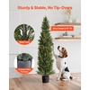 image:imageVEVOR Artificial Topiary Cedar Tree 48 inch Tall 2 Pieces with Extra Leaves amp Pot Faux Evergreen Fake Pine Cypress Trees Plant UV Rated Artificial Greenery Set for Home Decor IndoorOutdoor5FT