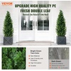 image:imageVEVOR Artificial Topiary Cedar Tree 48 inch Tall 2 Pieces with Extra Leaves amp Pot Faux Evergreen Fake Pine Cypress Trees Plant UV Rated Artificial Greenery Set for Home Decor IndoorOutdoor4ft