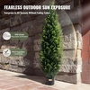 image:imageVEVOR Artificial Topiary Cedar Tree 48 inch Tall 2 Pieces with Extra Leaves amp Pot Faux Evergreen Fake Pine Cypress Trees Plant UV Rated Artificial Greenery Set for Home Decor IndoorOutdoor4ft