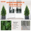 image:imageVEVOR Artificial Topiary Cedar Tree 48 inch Tall 2 Pieces with Extra Leaves amp Pot Faux Evergreen Fake Pine Cypress Trees Plant UV Rated Artificial Greenery Set for Home Decor IndoorOutdoor3ft
