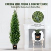 image:imageVEVOR Artificial Topiary Cedar Tree 48 inch Tall 2 Pieces with Extra Leaves amp Pot Faux Evergreen Fake Pine Cypress Trees Plant UV Rated Artificial Greenery Set for Home Decor IndoorOutdoor4ft
